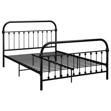 Cadru de pat, negru, 120 x 200 cm, metal de la VidaXL