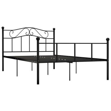 Cadru de pat, negru, 160 x 200 cm, metal de la VidaXL