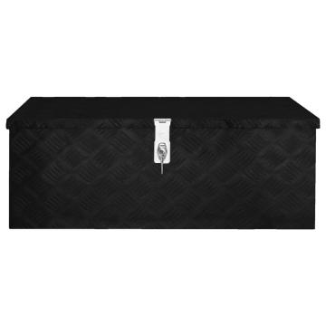 Cutie de depozitare, negru, 80x39x30 cm, aluminiu de la VidaXL