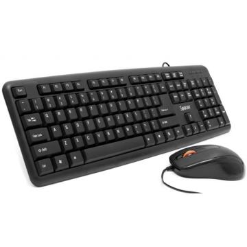 Kit tastatura si mouse USB Spacer cu fir, negru, SPDS-S6201 de la Etoc Online