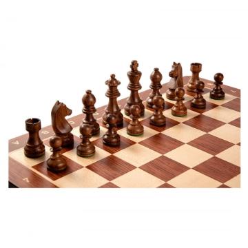 Piese sah Staunton 5 German Clasic cu tabla de sah padauk 5 de la Chess Events Srl