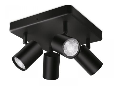 Spot luminos WiZ Imageo SQ, Wi-Fi + bluetooth, LED RGB