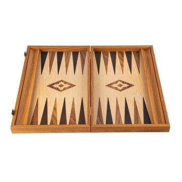 Set joc table backgammon lemn cu aspect de stejar, 38x23 de la Chess Events Srl