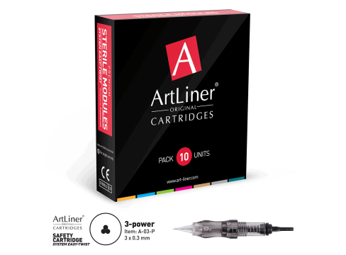 Cartus micropigmentare ArtLiner 3 Power 0.30mm de la Visagistik