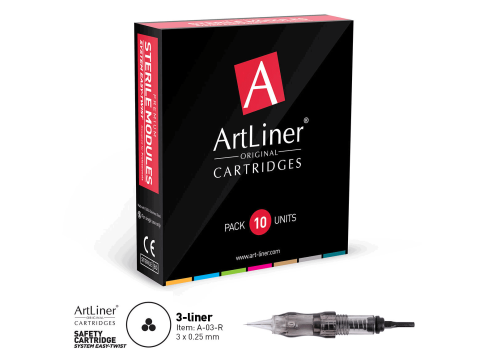 Cartus micropigmentare ArtLiner 3RL 0.25mm de la Visagistik