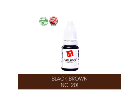 Pigment sprancene micropigmentare ArtLiner Black Brown 10ml de la Visagistik