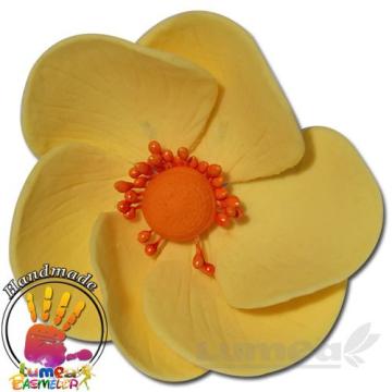 Anemona galben din pasta de zahar de la Lumea Basmelor International Srl