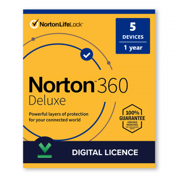 Licenta Norton 360 Deluxe 2020 5 dispozitive, 1 an de la Digital Content Distribution LTD