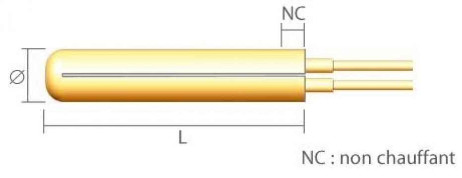 Rezistenta cartus Cartidge Heater D12.5xL250mm 1000W de la Tehnocom Liv Rezistente Electrice, Etansari Mecanice