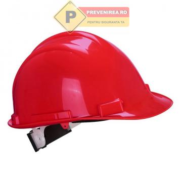 Casca pentru constructii culoarea rosie de la Prevenirea Pentru Siguranta Ta G.i. Srl