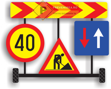 Panou de constructii cu indicatoare rutiere de la Prevenirea Pentru Siguranta Ta G.i. Srl