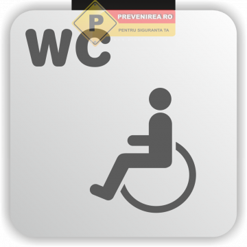 Placute wc persoane cu handicap si dizabilitati de la Prevenirea Pentru Siguranta Ta G.i. Srl