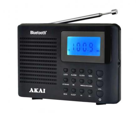 Radio portabil Akai APR-400, Bluetooth 5.0, AM/FM, Negru de la Etoc Online