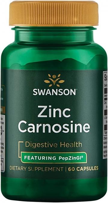 Supliment alimentar Swanson Zinc Carnosine (PepZin GI), 8 mg de la Krill Oil Impex Srl