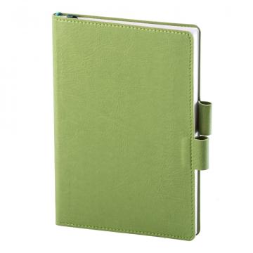 Bloc notes Colored, piele, A5, liniat ivory, vernil