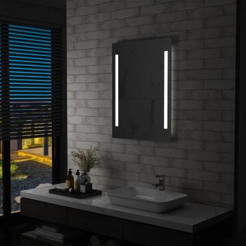 Oglinda cu LED de perete de baie, 60 x 80 cm