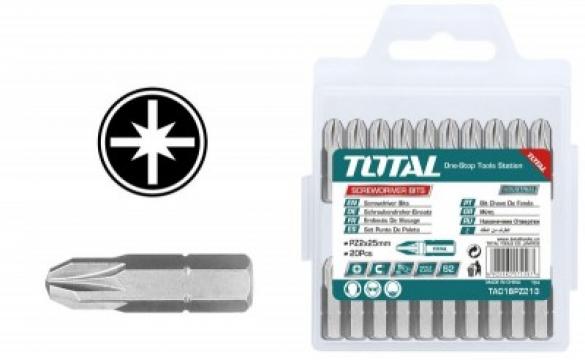Set 20 capete insurubare PZ2 Total TAC16PZ213 de la Full Shop Tools Srl