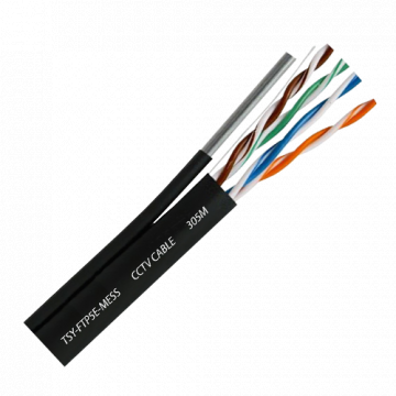 Cablu FTP autoportant, cat 5E, cupru 100%, 305m, negru TSY-F de la Big It Solutions