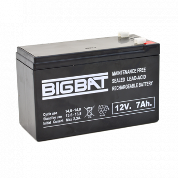 Acumulator BIG BAT 12V, 7 AH BB12V7 de la Big It Solutions