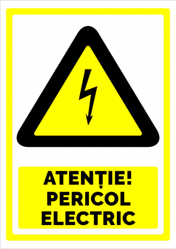 Indicator pentru avertizare atentie pericol electric de la Prevenirea Pentru Siguranta Ta G.i. Srl