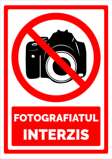 Indicator pentru fotografiatul interzis