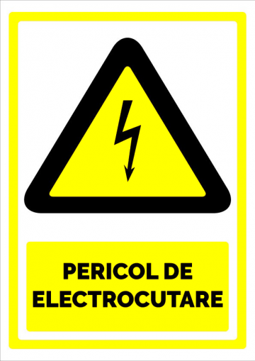 Indicator pericol de electrocutare si avertizare de la Prevenirea Pentru Siguranta Ta G.i. Srl
