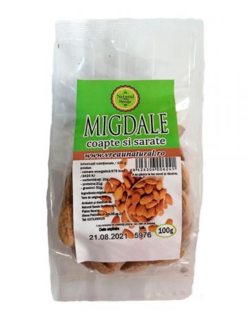 Migdale coapte si sarate 100g de la Natural Seeds Product SRL