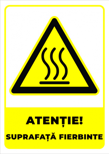 Indicator pentru atentie suprafata fierbinte