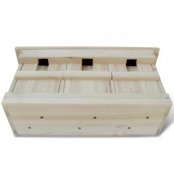 Case de vrabii, 2 buc., 44 x 15,5 x 21,5 cm, lemn de la VidaXL