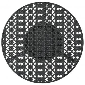 Masa de bistro, negru, 40 x 70 cm, metal de la VidaXL
