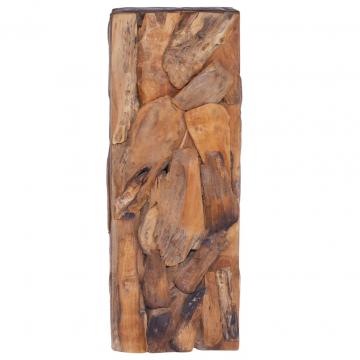 Masa laterala, 30 x 30 x 80 cm, lemn masiv de tec