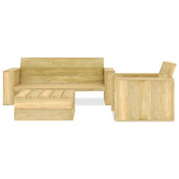 Set mobilier de gradina, 3 piese, lemn de pin tratat de la VidaXL