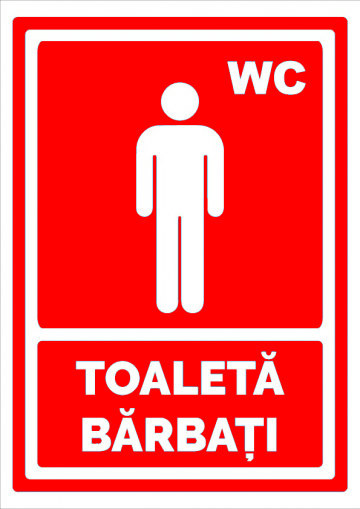 Indicator rosu pentru wc toaleta barbati
