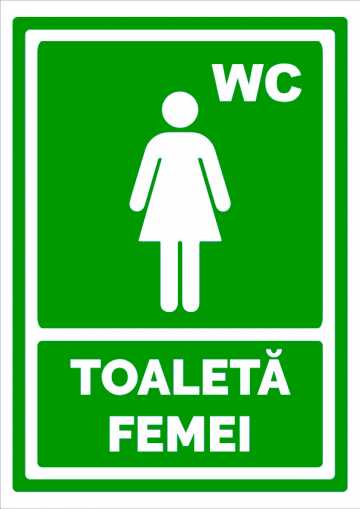 Indicator verde toaleta pentru femei