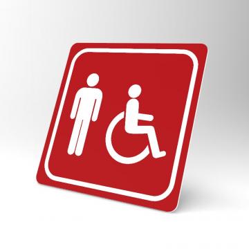 Placuta rosie pentru wc barbati cu handicap