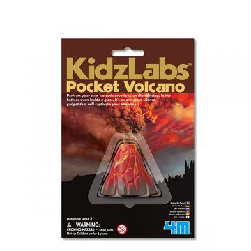 Jucarie vulcan de buzunar, Pocket Volcano, KidzLabs Mini, 4M de la Arca Hobber Srl