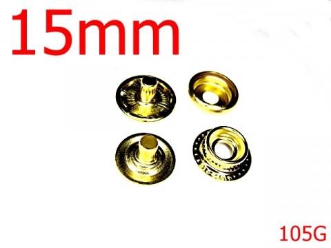 Butoni manusa 15 mm gold 4G1 O27 105G de la Metalo Plast Niculae & Co S.n.c.