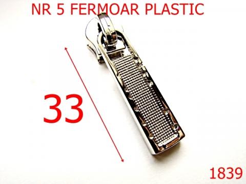 Cursor fermoar plastic nr.5 /nikel 1839