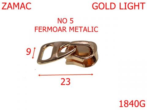Cursor fermoar metalic nr.5 /gold light 1840G