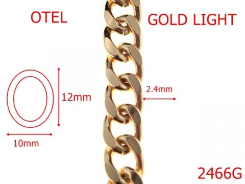 Lant otel gold light 10mmx2.4mm 10 mm 2.4 gold 2466G