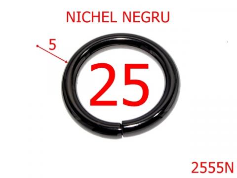 Inel rotund 25 mm 5 nichel negru 4D4 2555N de la Metalo Plast Niculae & Co S.n.c.