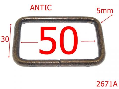 Inel dreptunghiular 50 mm 5 antic 4C9 3H2 2671A de la Metalo Plast Niculae & Co S.n.c.