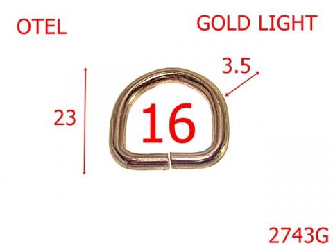 Inel D 16 mm 3.5 gold light 3E2 2743G
