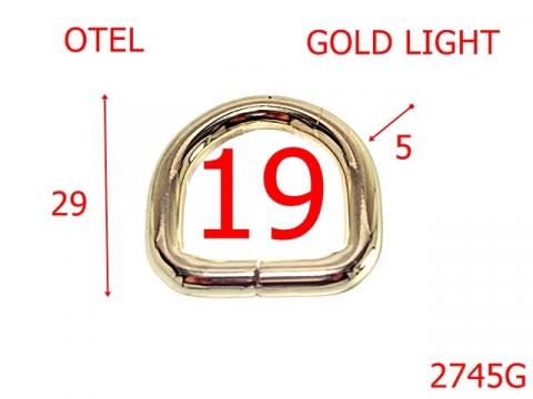 Inel D 19 mm 5 gold light 3D2 2745G