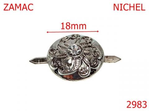 Ornament 18 mm nichel N44 2983 de la Metalo Plast Niculae & Co S.n.c.