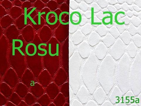 Piele artificiala Kroko Lac 1.4 ML rosu 3155a de la Metalo Plast Niculae & Co S.n.c.