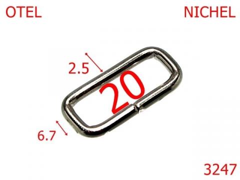 Inel dreptunghiular 20 mm 2.5 nichel 3H8 2F2 11A3 3247 de la Metalo Plast Niculae & Co S.n.c.