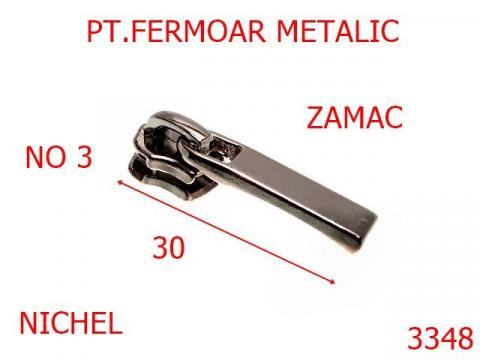 Cursor pt.fermoar metalic no.3 mm nichel 3348