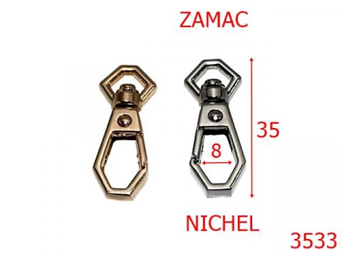Minicarabina lant 5 mm nichel 5x8 3533 de la Metalo Plast Niculae & Co S.n.c.