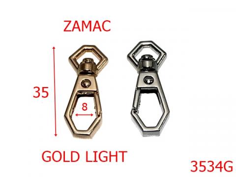 Minicarabina lant 5 mm gold light 5L10 AN42 3534G